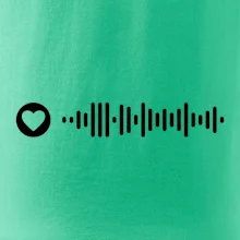 Zamilovaný Spotify kód na prsu