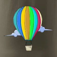 Horkovzdušný balon v oblacích