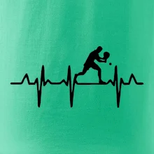 EKG stolní tenista stojící