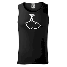 Mapa ČR - cyklista na prsou