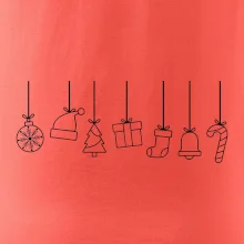 Rodinná vánoční trička  - Vánoční ozdoby na provázku