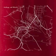 Černobílá mapa Kralupy nad Vltavou