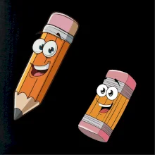 Tužka  a guma kreslená