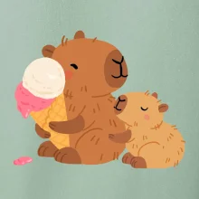 Kapybara se zmrzlinou