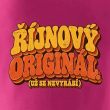Říjnový originál už se nevyrábí retro nápis