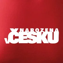 Nápis - Narozena v Česku