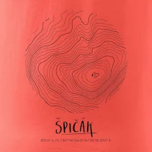 Špičák - vrstevnice v kruhu