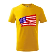 Americká vlajka ohnutá