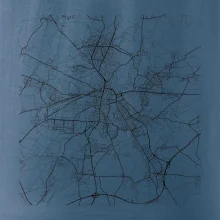 Mapy měst černobílé Plzeň