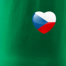 Česká vlajka srdce - pravé prso