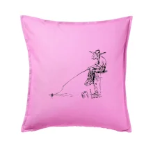 Kreslený rybář na pařezu