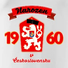 Narozen v Československu - Přelepený znak 1960