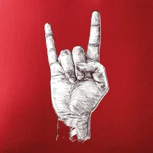 Rocková ruka kreslená