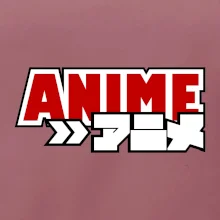 Anime nápis červený