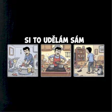 Si to udělám sám - muž s knírkem