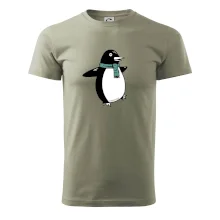 Tučňák se zelenou šálou