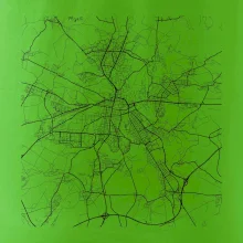 Mapy měst černobílé Plzeň