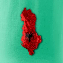 Mapa Albánie reliéf hor