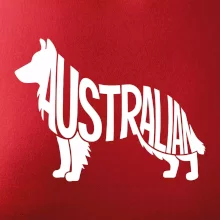 Australský Ovčák - nápis v těle