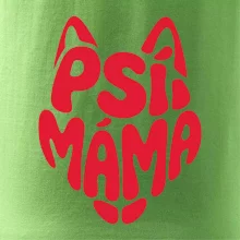 Psí máma nápis v hlavě