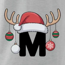 Vanoční rodinná trička - písmeno a čepice