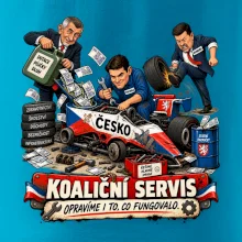 Macinka opravuje závodní auto ČESKO