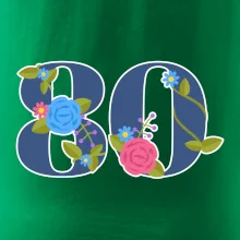 Květinové číslo kreslené - 80