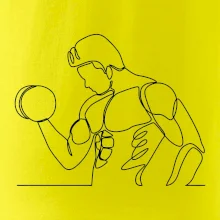 Fitness muž jedním tahem