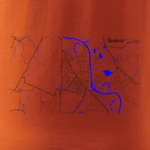 Neratovice - Mapa s vodními toky