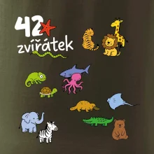 Tričko + 42 nažehlovacích zvířátek