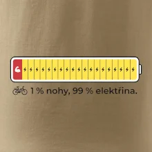 1 % nohy, 99 % elektřina