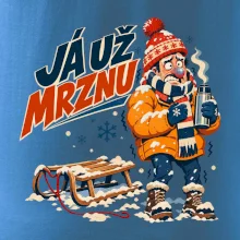 Rodinná vánoční trička - Já už mrznu táta sáňkování
