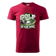 Golfová hůl s míčkem eat sleep repeat