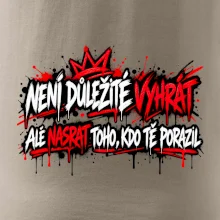 Není důležité vyhrát - pouliční graffiti s červenými tahy