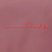 Poker EKG srdce červené