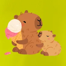 Kapybara se zmrzlinou