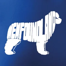 Novofundlandský pes - nápis v tělě