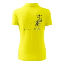 Kreslený rybář na pařezu