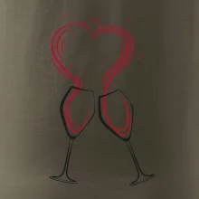 Víno je láska - srdíčka