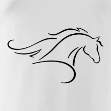 Kůň - bežící silueta hlavy