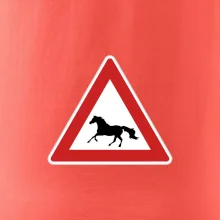 Dopravní značka - Pozor kůň běžící