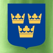 Švédský znak tři korunky na prso
