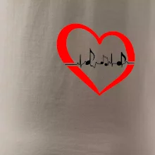 Moje srdce bije pro hudbu - srdce malé Moje srdce bije pro hudbu - srdce malé