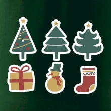 Vánoční sada - stromky a dárky