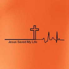 Jesus Saved My Life kříž ekg