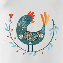 Folklor - slepice s kopretinou