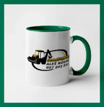 Bagrista v kruhu - vlastní nápis