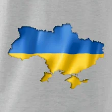 Ukrajina vlajka mapa