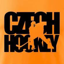 Czech hockey - nápis s hokejistou - Mistrovství světa v ledním hokeji 2026