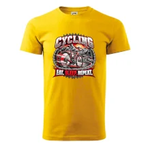 Cyklistické kolo mezi horami eat sleep repeat